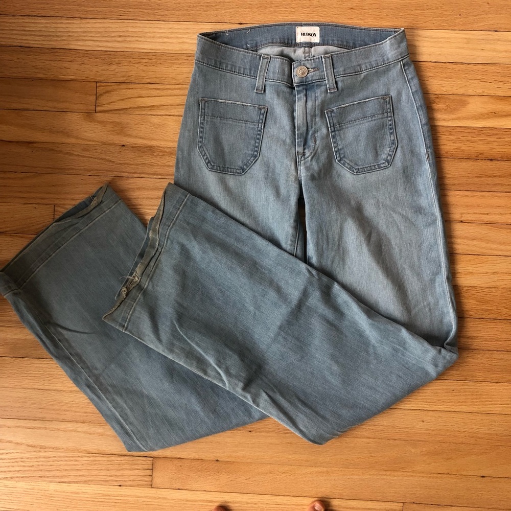 Hudson wise leg jeans light denim wash